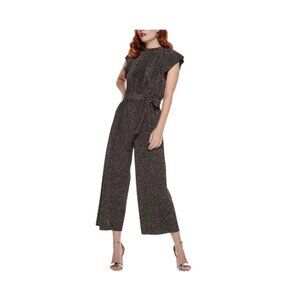 Nine West Glitter Jumpsuit Black Size M NWT Wedding Party Special Occasion Glam